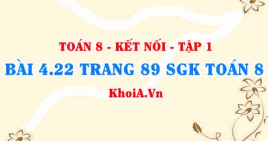 Bài 4.22 trang 89 SGK Toán 8 tập 1 Kết nối tri thức